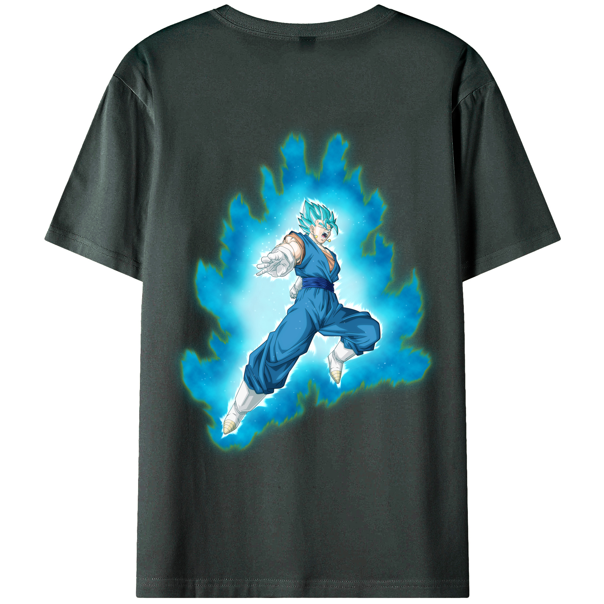（画像用） ドラゴンボール ベジット DRAGON BALL Vegetto 綿100％ メンズ半袖Tシャツ（バックプリント） 通気性